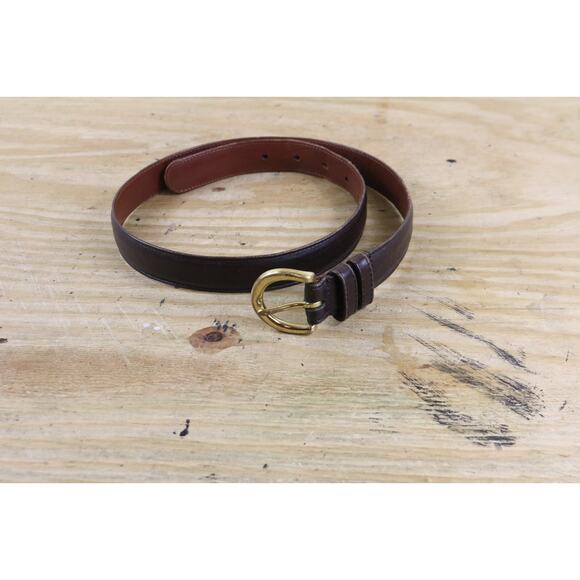 Coach Belt Womens Small Brown Leather Brass Buckle 8400 Vintage Handcrafted USA - Picture 1 of 7